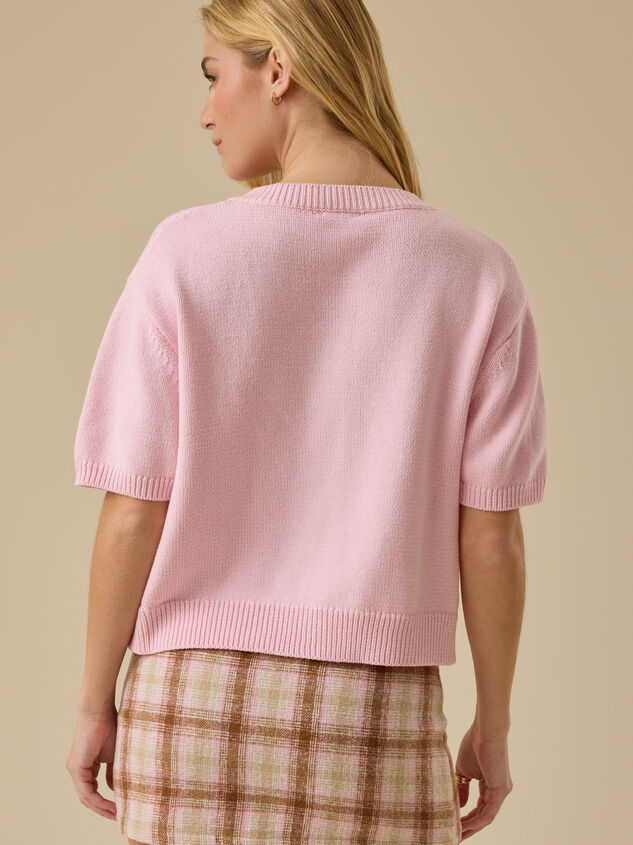 Rosie Short Sleeve Cardigan Detail 5 - TULLABEE