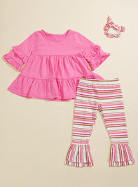 Paige Toddler Ruffle Top and Striped Flares Set - TULLABEE