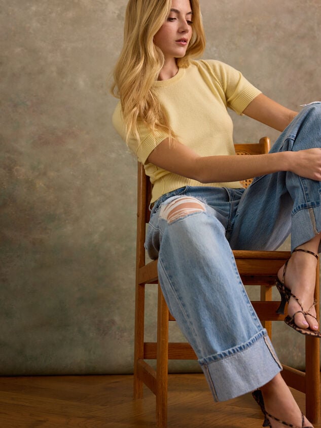 Nova Cashmere Cropped Sweater Detail 5 - TULLABEE