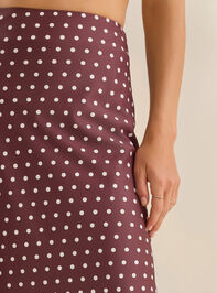 Ellie Polka Dot Maxi Skirt Detail 3 - TULLABEE