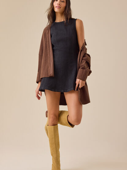 Reya Denim Mini Dress - TULLABEE