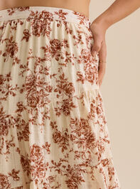 Daphne Floral Maxi Skirt Detail 3 - TULLABEE