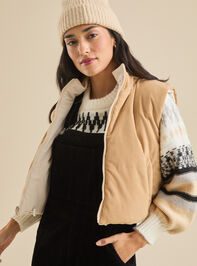 Cordelia Reversible Corduroy Vest Detail 2 - TULLABEE