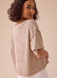 Ada Ribbed Boxy Tee Detail 5 - TULLABEE