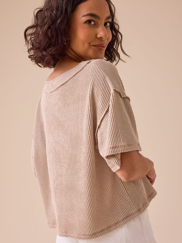 Ada Ribbed Boxy Tee Detail 5 - TULLABEE