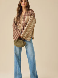 Adelaide Mixed Plaid Top Detail 3 - TULLABEE