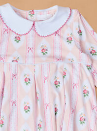 Ogee Floral Pleated Dress Detail 2 - TULLABEE