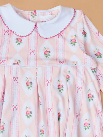 Ogee Floral Pleated Dress - TULLABEE