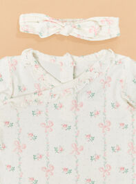 Buds & Bows Gown And Headband Detail 2 - TULLABEE