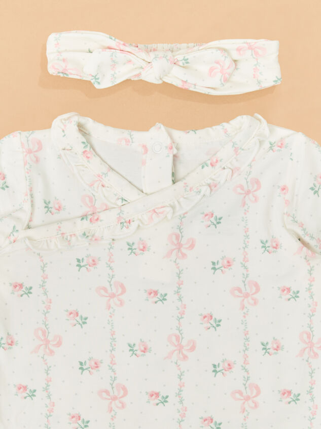 Buds & Bows Gown And Headband Detail 2 - TULLABEE