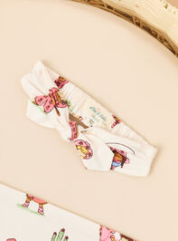 Vintage Cowgirl Swaddle with Headband Detail 4 - TULLABEE