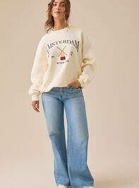 Amsterdam Embroidered Sweatshirt Detail 2 - TULLABEE