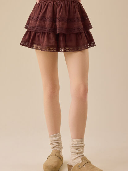 Raleigh Layered Lace Shorts - TULLABEE
