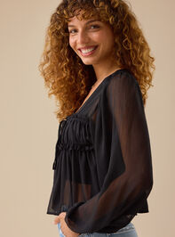Darsea Chiffon Babydoll Top Detail 3 - TULLABEE