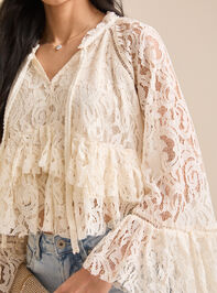 Ellison Bellsleeve Lace Top Detail 2 - TULLABEE