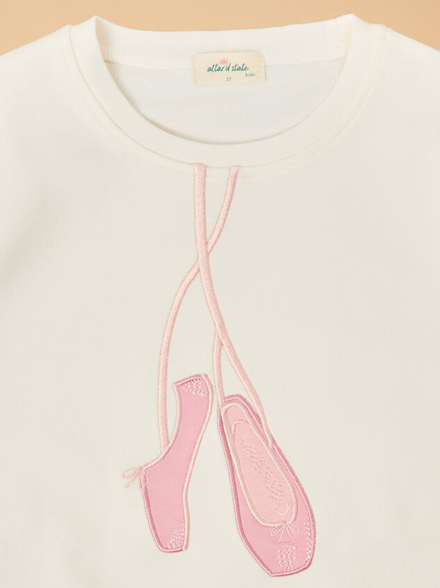 Ballet Slipper Sweatshirt Detail 2 - TULLABEE