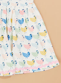 Chicken T-Shirt Dress by Mud Pie Detail 3 - TULLABEE