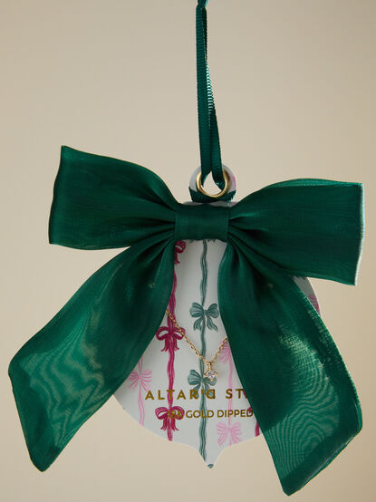 Cubic Zirconia Necklace with Bow - TULLABEE