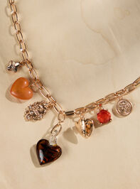 Heart Charm Dangle Necklace - TULLABEE