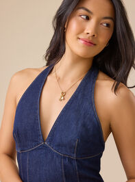 Rebecca Denim Mini Dress Detail 3 - TULLABEE