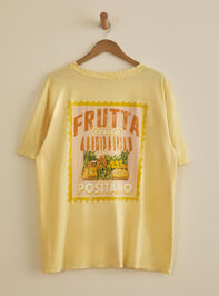 Positano Fruit Stand Oversized Tee Detail 3 - TULLABEE