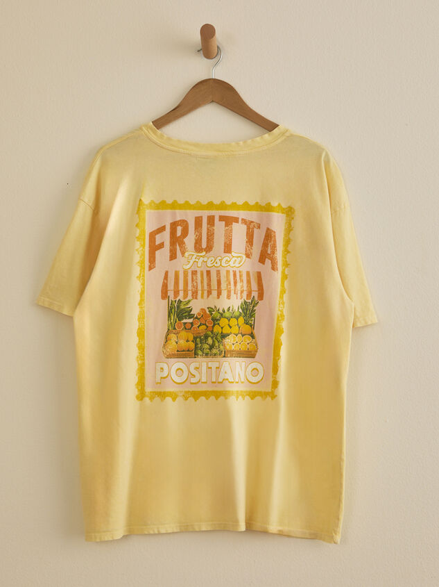 Positano Fruit Stand Oversized Tee Detail 3 - TULLABEE