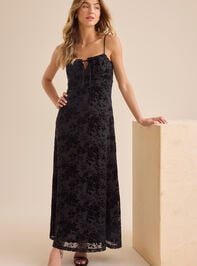 Olympia Velvet Maxi Dress Detail 2 - TULLABEE