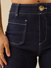 Sevyn Crop Wide Leg Jeans Detail 3 - TULLABEE