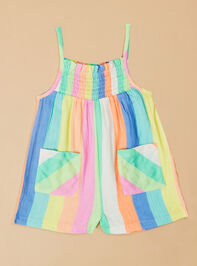 Charity Striped Toddler Halter Romper - TULLABEE