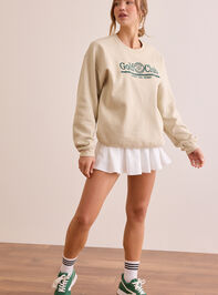 Golf Club Embroidered Sweatshirt Detail 3 - TULLABEE