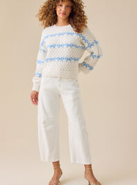 Gina Textured Bow Sweater Detail 2 - TULLABEE