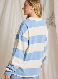 Landon Rugby Stripe Polo Detail 5 - TULLABEE