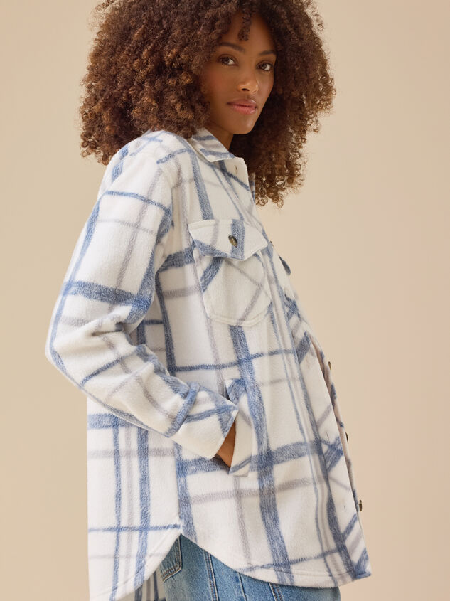 Esme Plaid Fleece Jacket Detail 3 - TULLABEE