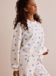 Floral Supersoft Crew Pullover Detail 4 - TULLABEE
