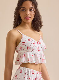Cherry Bow Lounge Top - TULLABEE