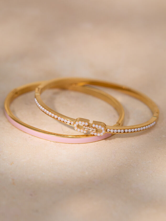 Blushing Pearl Bangle Set - TULLABEE