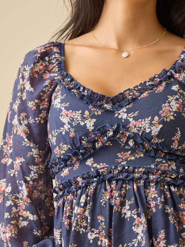 Phoebe Ruffle Babydoll Top Detail 3 - TULLABEE