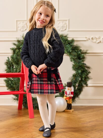 Iris Plaid Toddler Skirt - TULLABEE