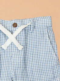 Kyle Gingham Short Detail 2 - TULLABEE