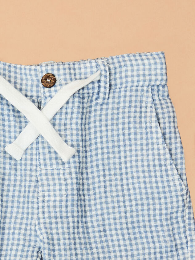 Kyle Gingham Short Detail 2 - TULLABEE