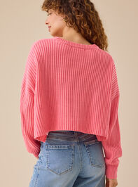 Dot Knit Boxy Sweater Detail 4 - TULLABEE