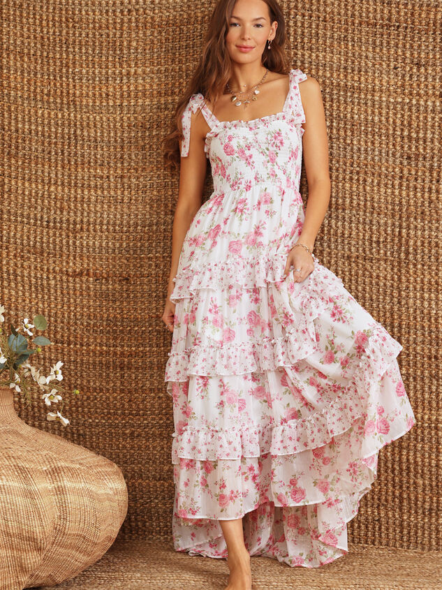 Kenzi Floral Maxi Dress Detail 3 - TULLABEE