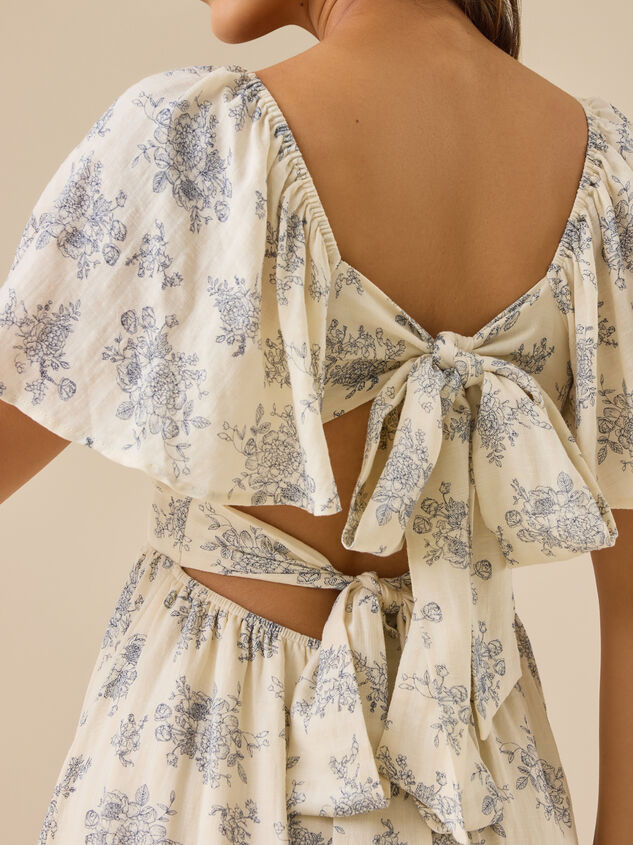 Gwen Floral Mini Dress Detail 5 - TULLABEE