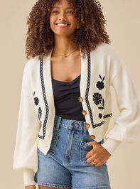 Ryan Embroidered Cardigan Detail 6 - TULLABEE