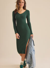 Oakley Sweater Midi Dress Detail 2 - TULLABEE