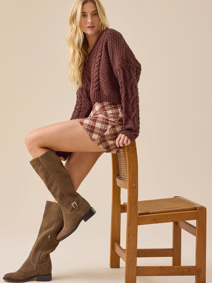 Paisley Boxy Cable Sweater - TULLABEE