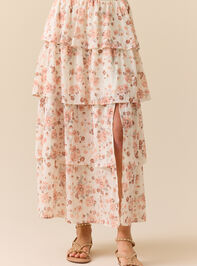 Evara Tiered Midi Skirt Detail 2 - TULLABEE