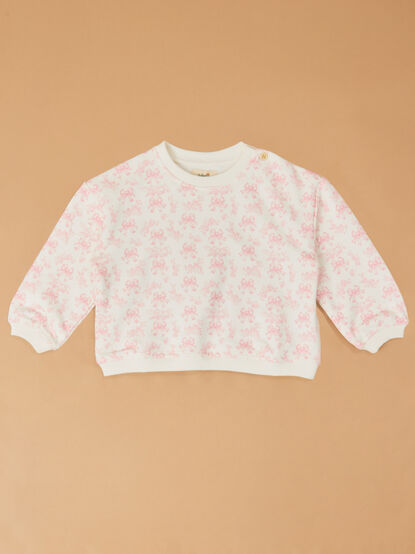 Ava Bow Toile Pullover - TULLABEE