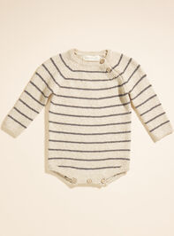 Indigo Striped Sweater Romper by Quincy Mae - TULLABEE