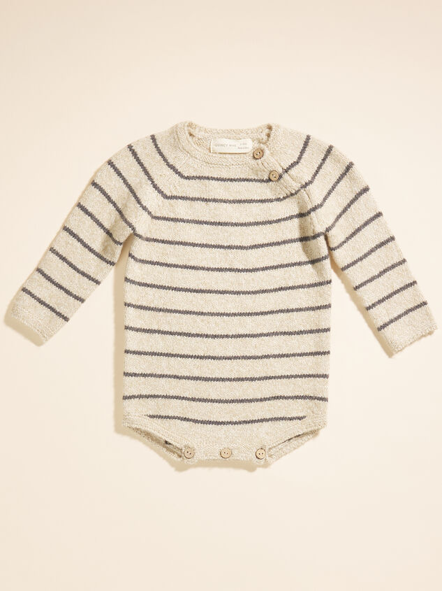 Indigo Striped Sweater Romper by Quincy Mae - TULLABEE